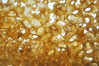 Golden yellow abstract swirls