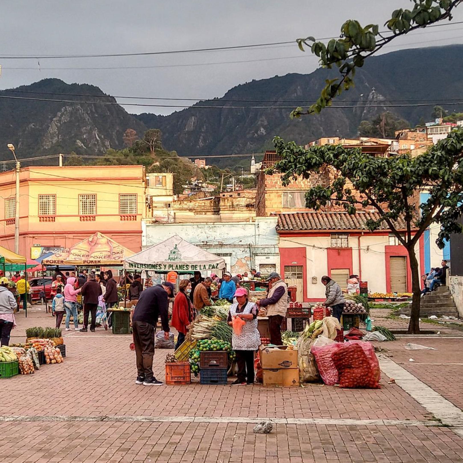 An urban scene in Bogota, Colombia