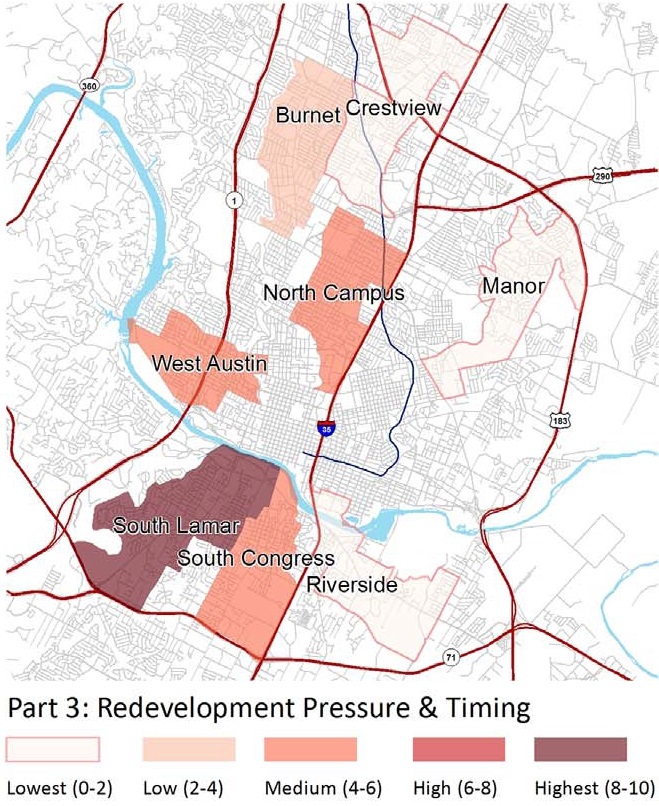 Austin redevelopment pressure map