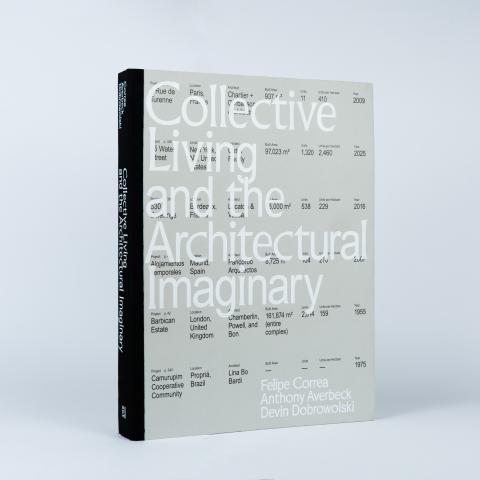 book with title, 'collective living and the architectural imaginary'