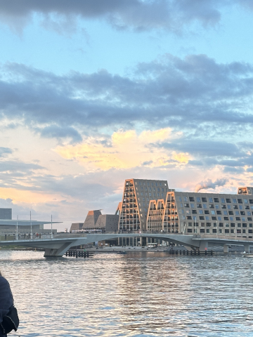 a beautiful sunset in copenhagen