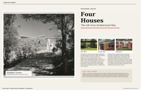 magazine article of four houses