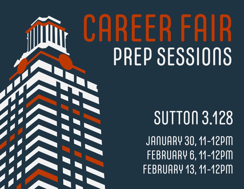 Poster for 2025 Career Fair Prep Sessions