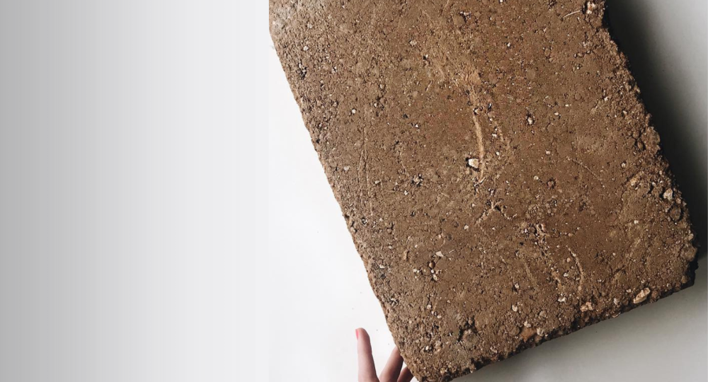 image of a compressed earth brick