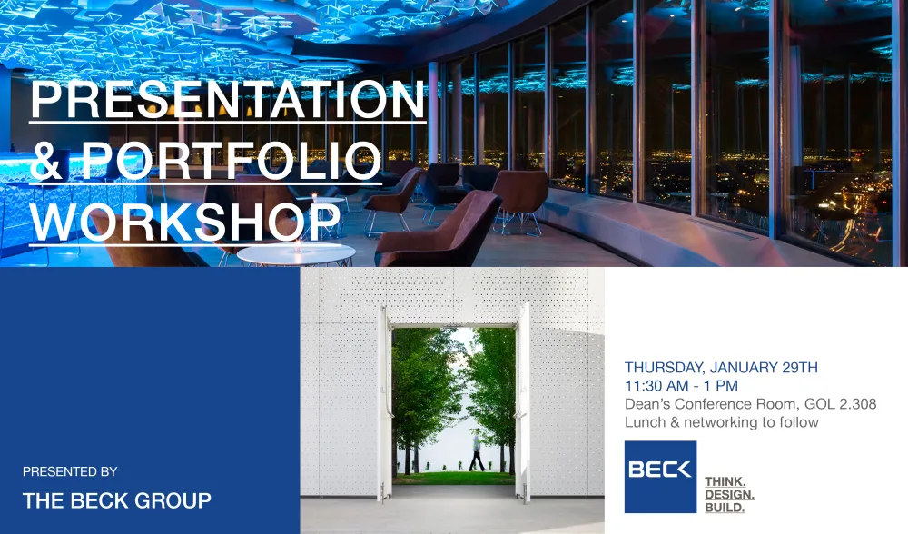 Beck Presentation January 29 at 11:30am