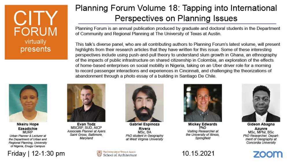 Planning Forum Panel