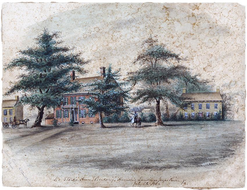 Historic painting of the Berkeley Plantation
