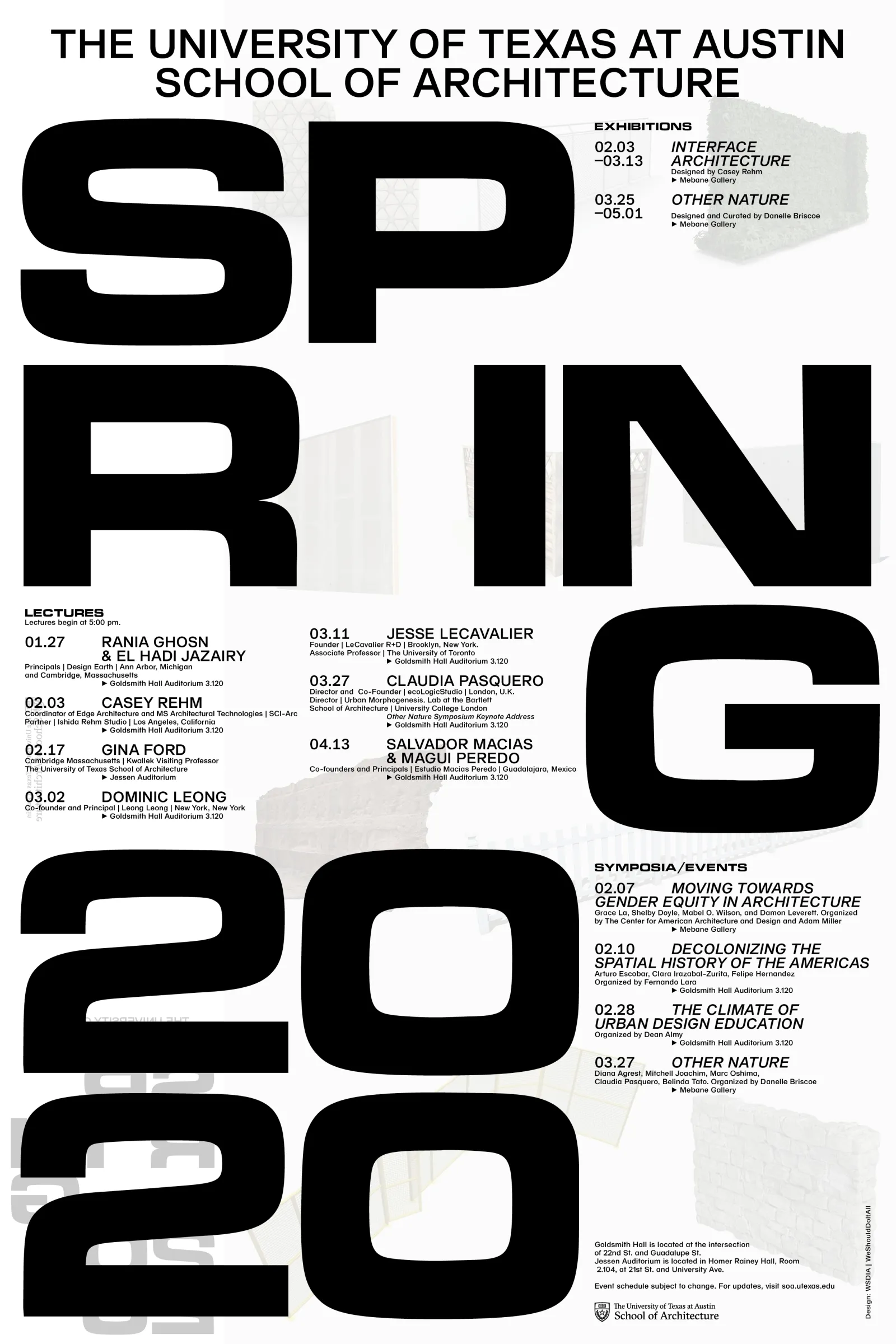 Spring 2020 Lecture Poster Spring 2020 Lecture Poster