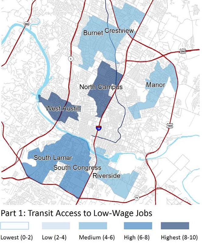 Austin Transit Access map