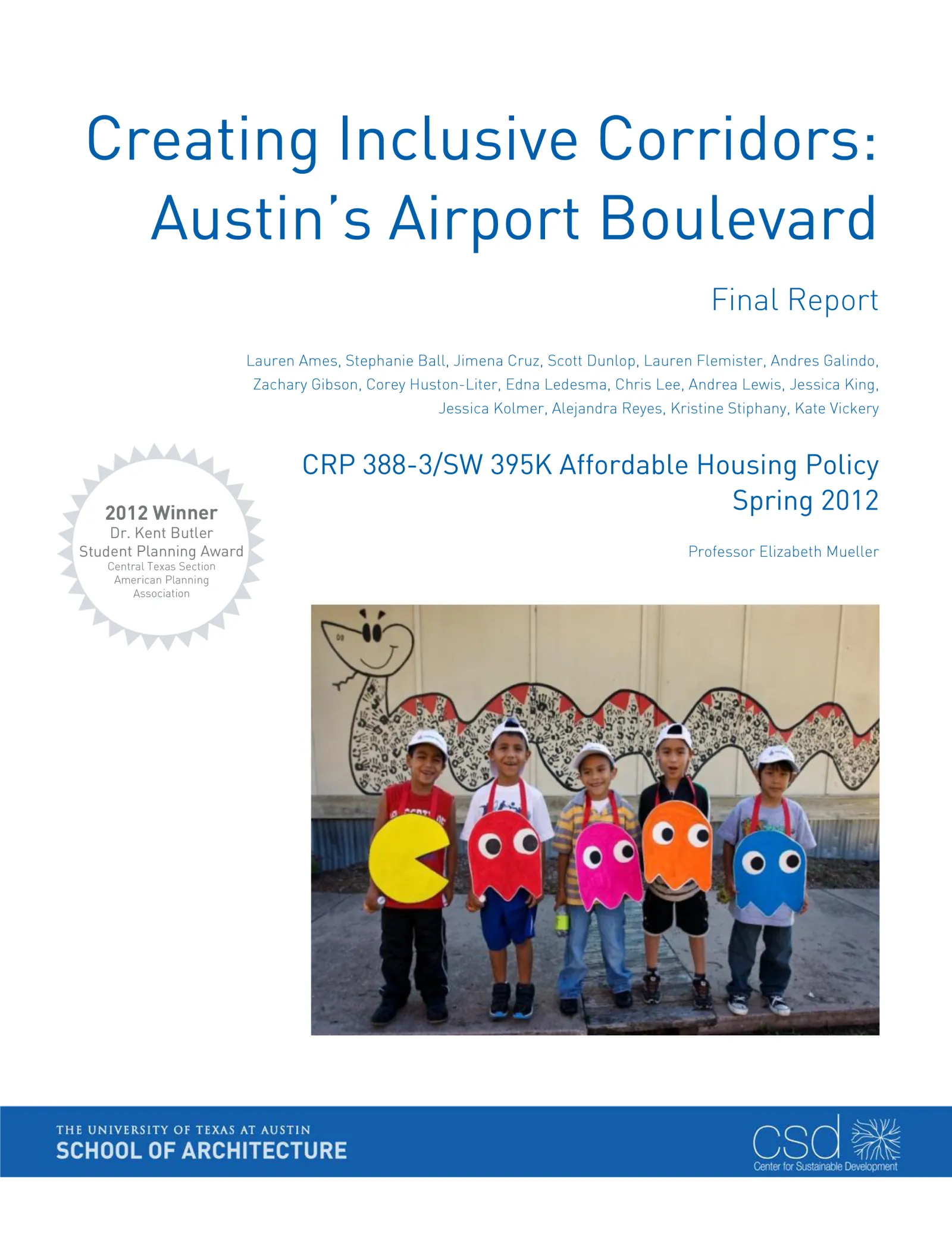 Creating Inclusive Cooridors report cover
