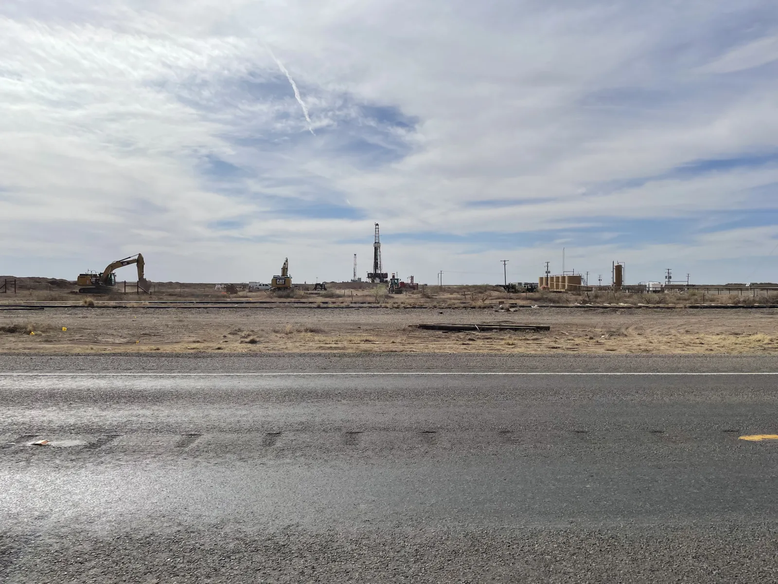 photo of a construction site across a road