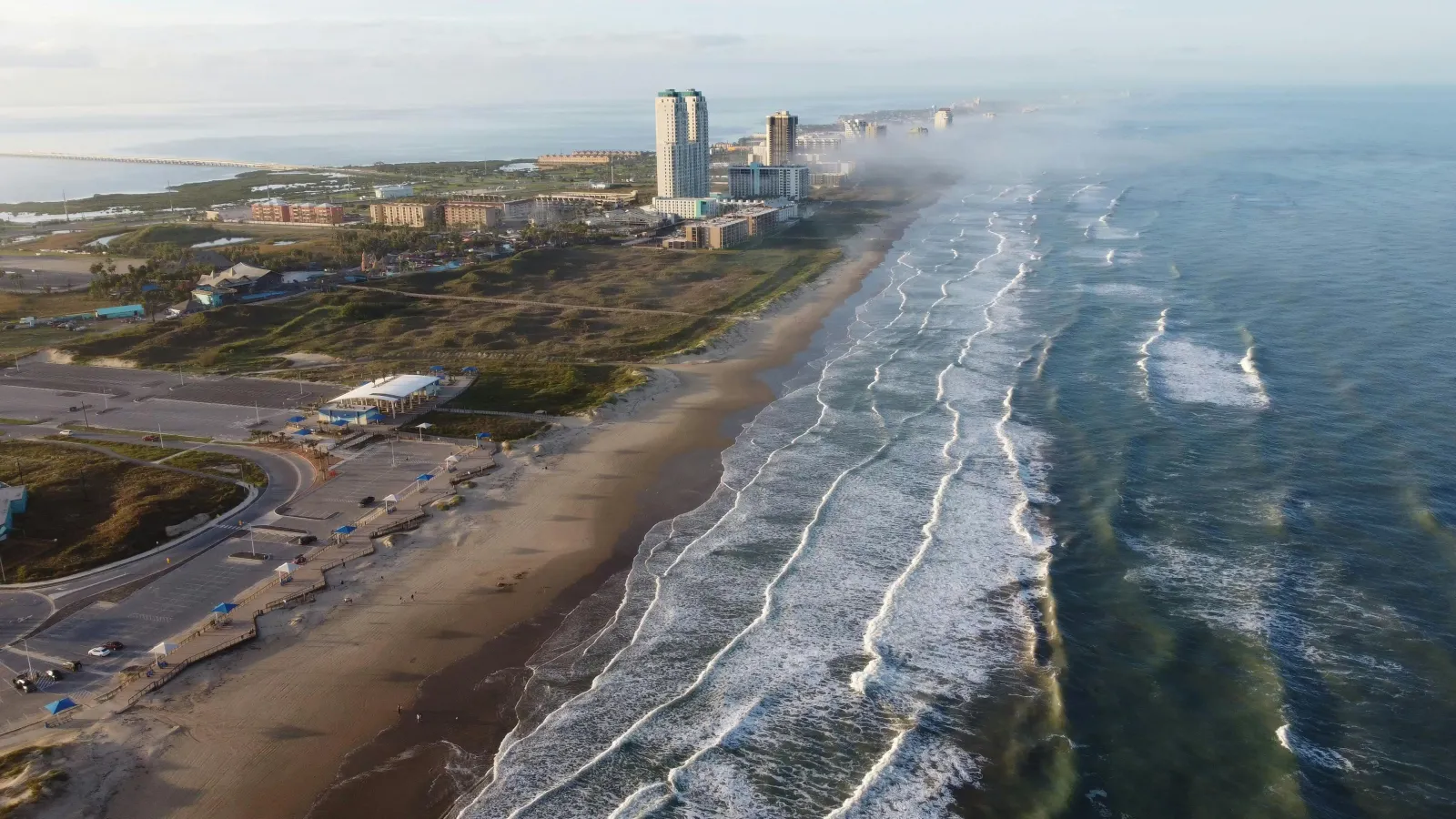 South Padre Island Strip of land, beach, and ocean