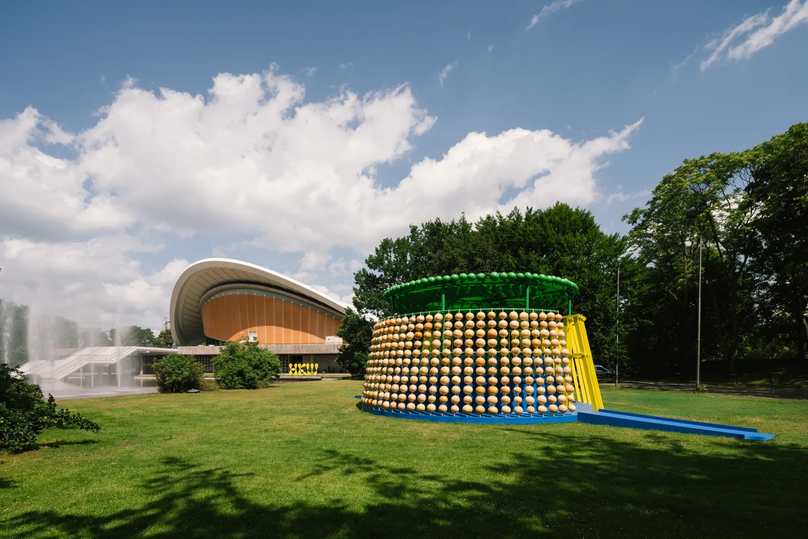 Exterior of colorful building