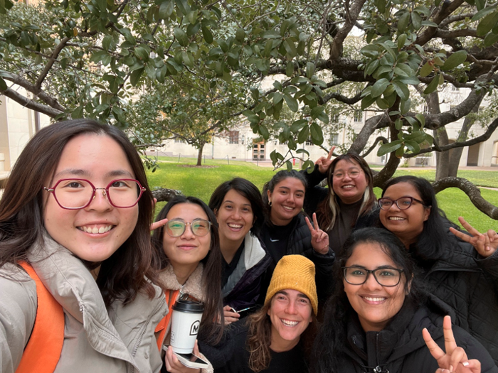 group of students smiling for the camera