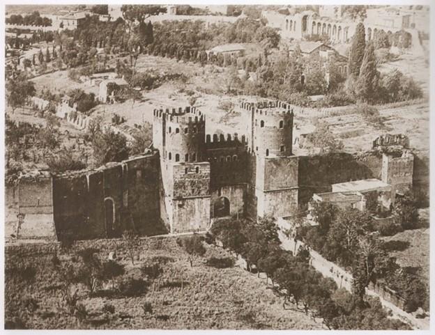 vintage image of Porta San Sebastiano in Rome