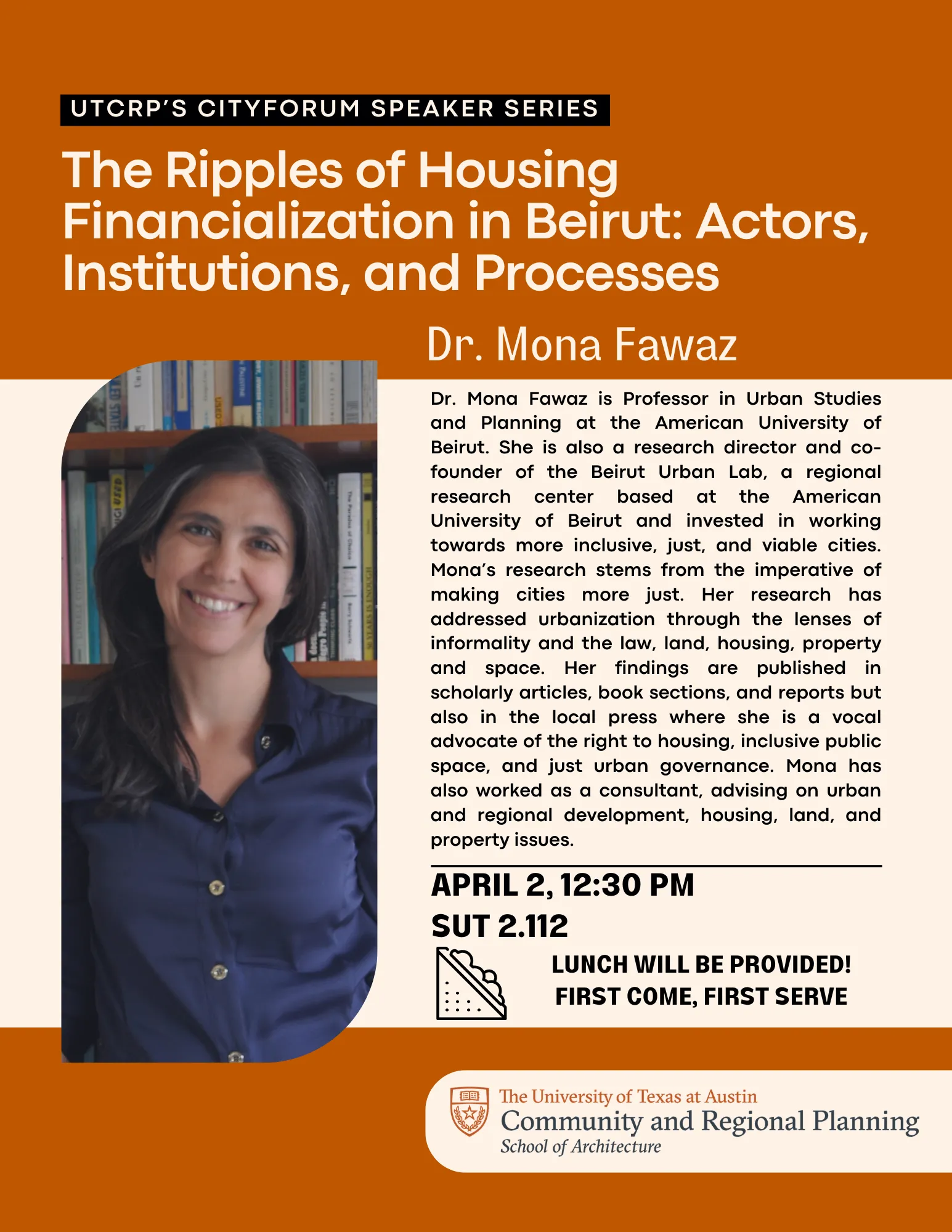 Mona Fawaz CityForum Flier
