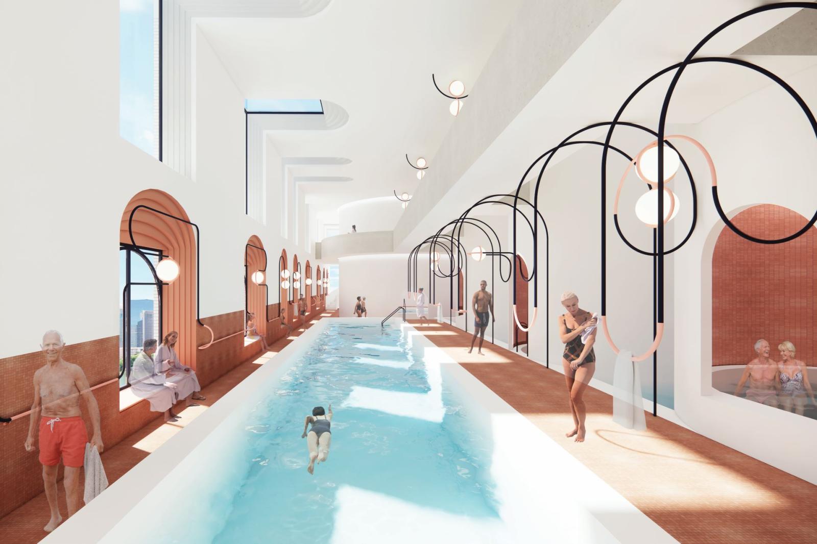 “Elements of Wellness” by Winnie Lin in collaboration with Taylor Wordell, for Professor Nerea Feliz's Interior Design Core Studio III