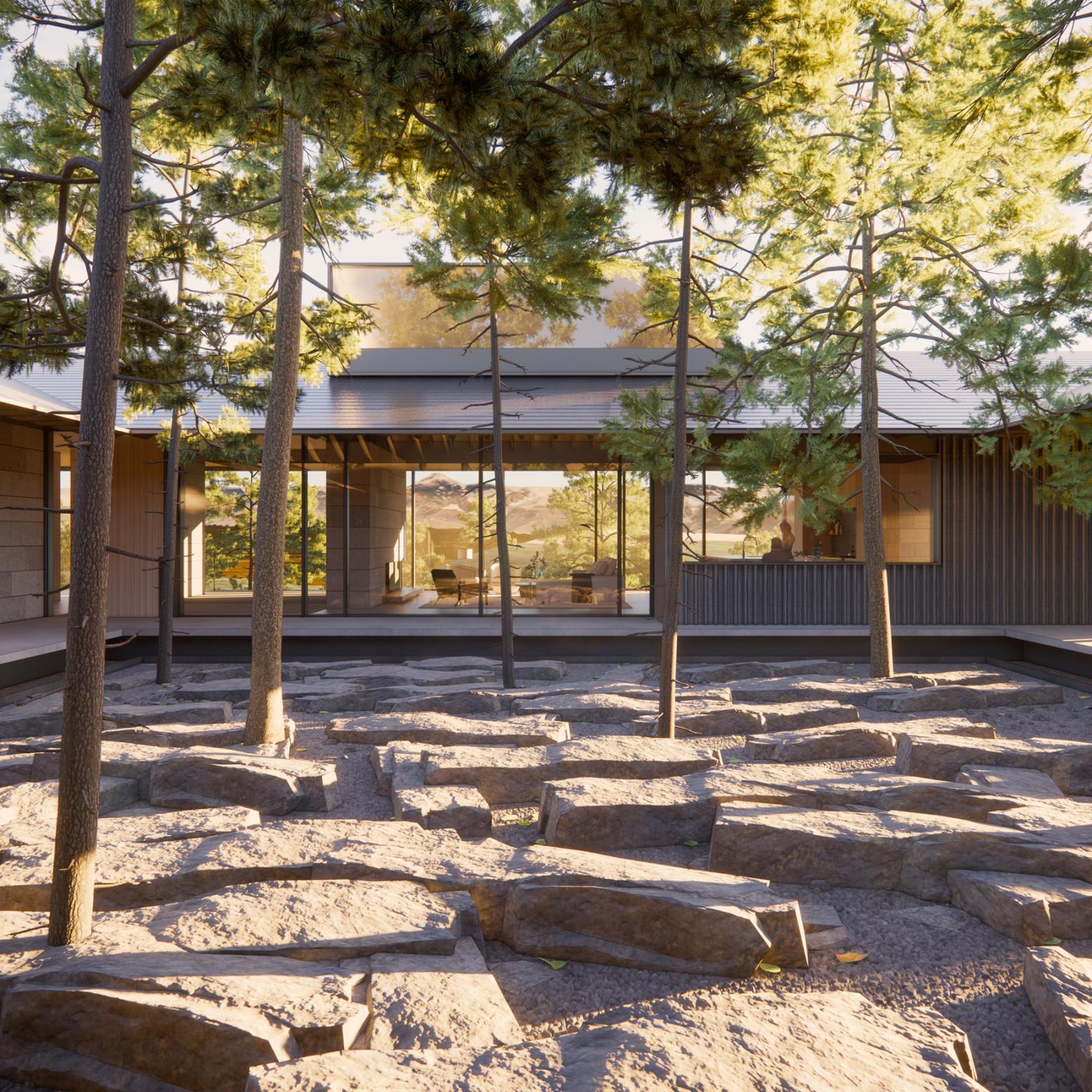Alterstudio project in progress: Niseko Courtyard