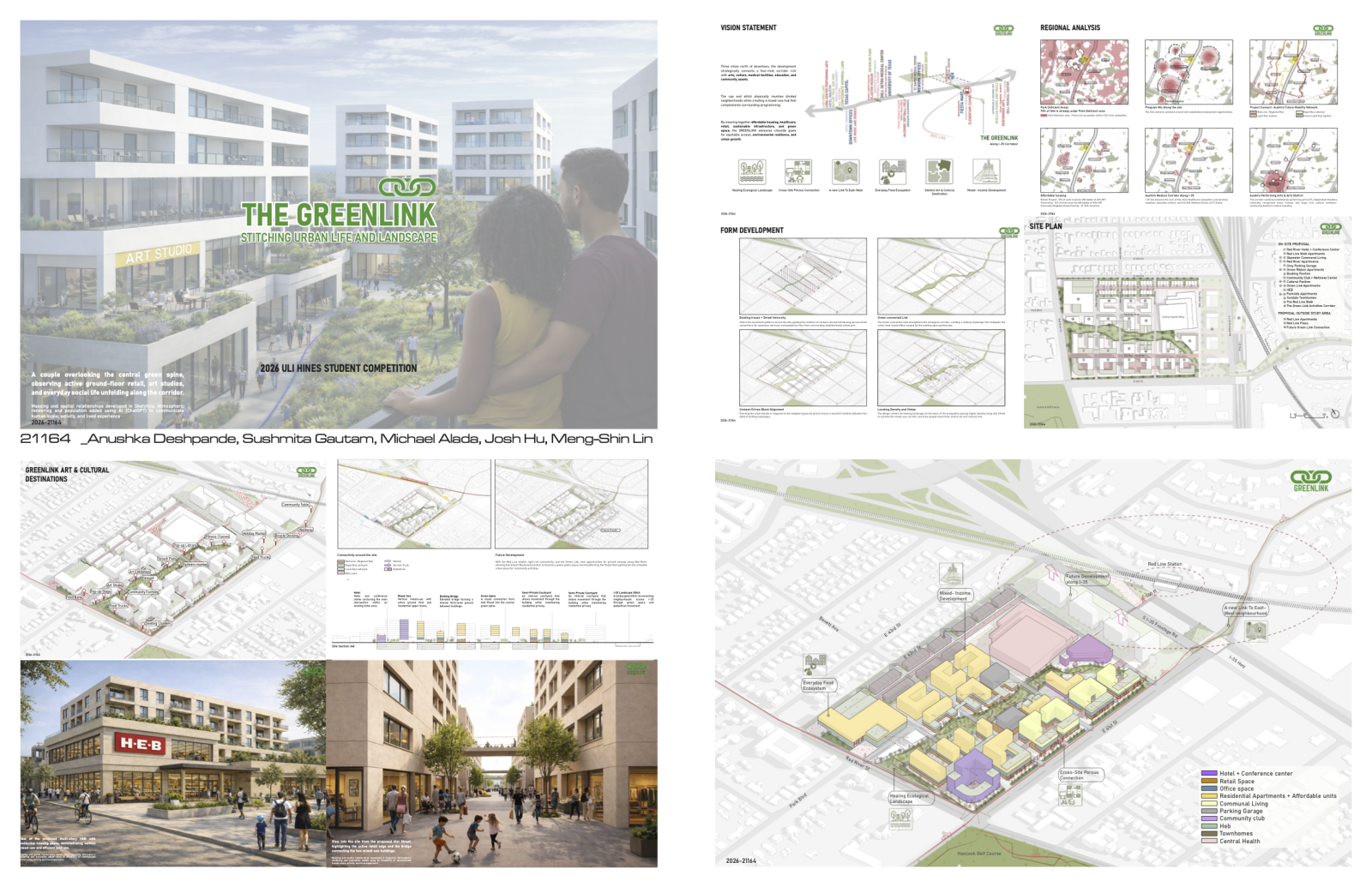 Rendering titled GreenLink. features drawings and digital images.