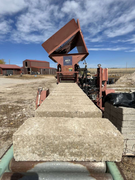 concrete earth block outside 