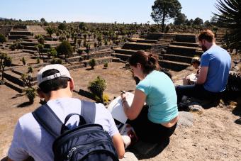 Historic preservation students in Mexico