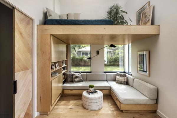 Custom loft of the Lawnmont Residence by 3 Fold Design Studio