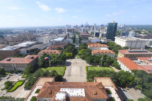 photo of UT south mall and downtown
