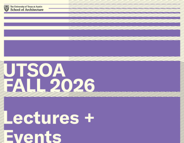 purple graphic that reads utsoa fall 2026 lectures and events