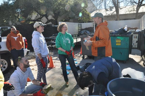 Photo of UT Austin service learning class