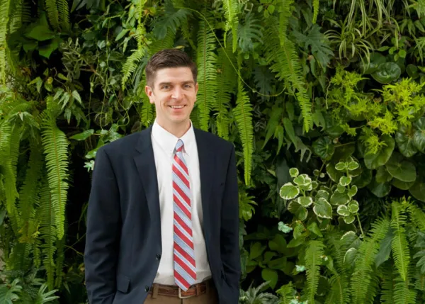 Photo of Patrick Newman in garden