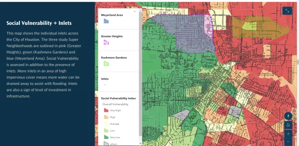 Social Vulnerability + Inlet Map