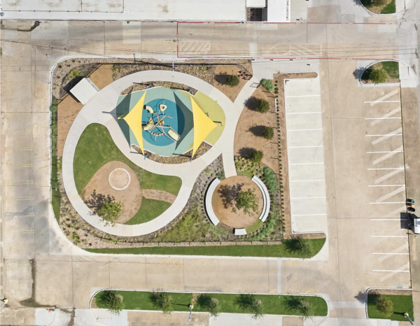 Aerial photo of Cityscape Early Childhood Center in Lindsley, TX 