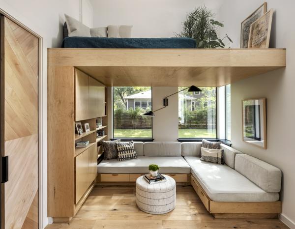 Custom loft of the Lawnmont Residence by 3 Fold Design Studio