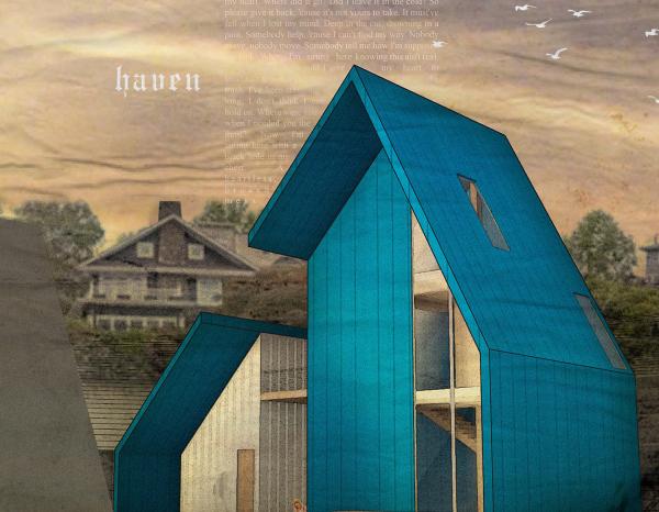 Rendering of Britny Hernandez's award-winning "haven" project