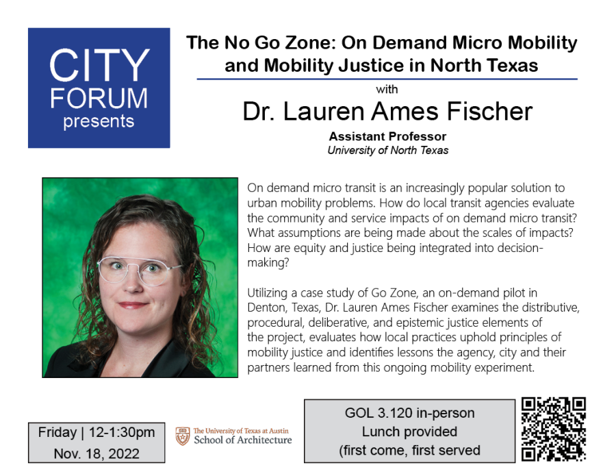 City Forum Poster for Lauren Ames Fisher