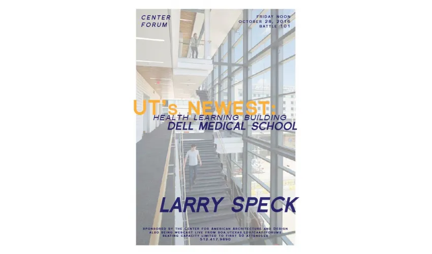 Friday Lunch Forum with Larry Speck