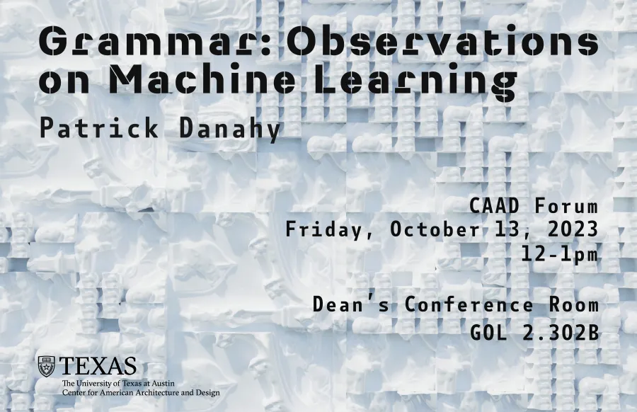 Patrick Danahy CAAD Forum poster graphic 