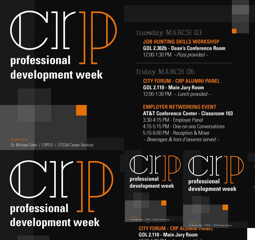 CRP Professional Development Week:  March 3 - 6