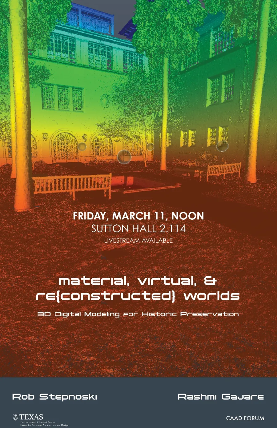 Digital model of Goldsmith Courtyard as background for the event information