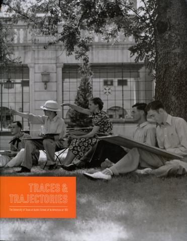 Black and white cover of the book Traces & Trajectories