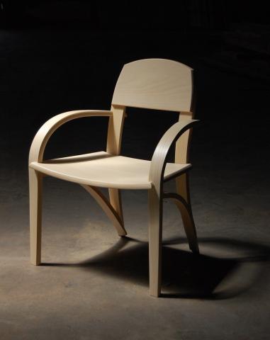Light wood chair by Mark Macek