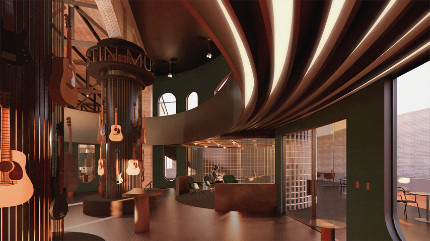 Остин Транзитный музыкальный центр Эльвиры Латроп и Паулины Гальегос