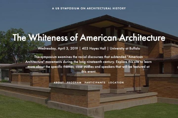 Title slide from The Whiteness of American Architecture symposium