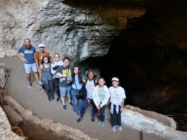 Students in Carlsbad Caverns