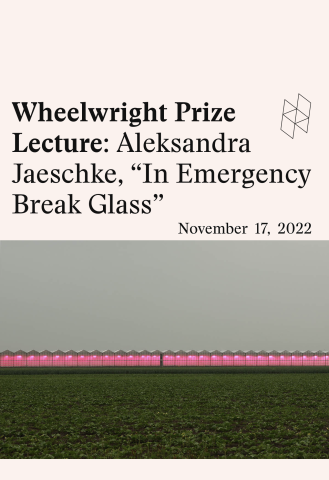 Wheelwright Prize lecture graphic