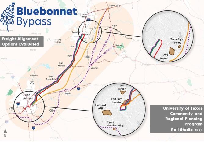 Map and overlay from the Getting on Track final report and presentation