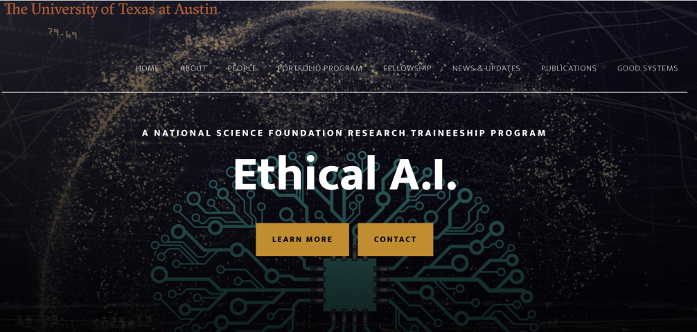 Ethical A.I. website screengrab