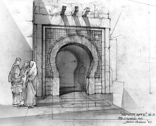 Drafted image of Wealthy Gate from "The Chosen"