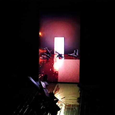 Train Yourself exhibition projection