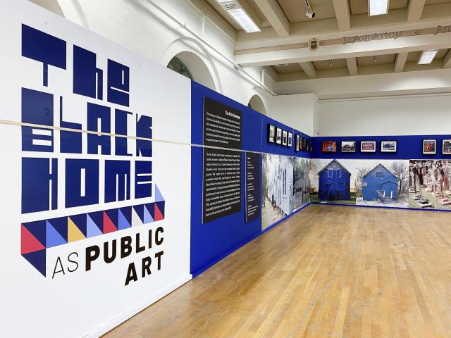 Black Home as Public Art exhibition walls